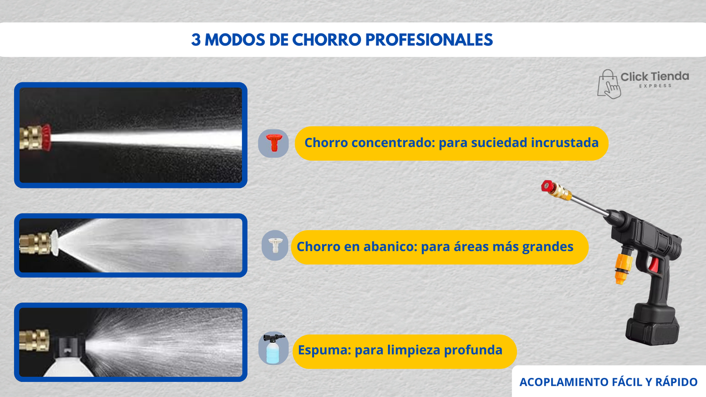 Hidrolavadora Inalámbrica de Alta Presión – Limpieza Profesional en Cualquier Lugar